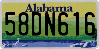 AL license plate 58DN616