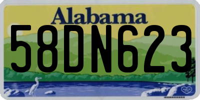 AL license plate 58DN623