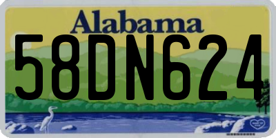 AL license plate 58DN624