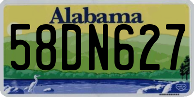 AL license plate 58DN627