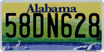 AL license plate 58DN628