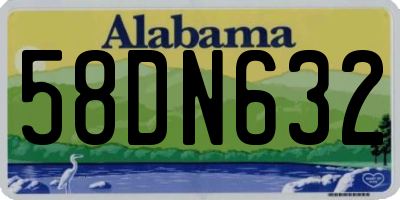 AL license plate 58DN632