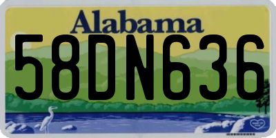 AL license plate 58DN636