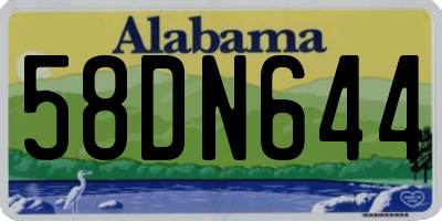 AL license plate 58DN644