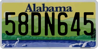AL license plate 58DN645