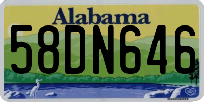 AL license plate 58DN646