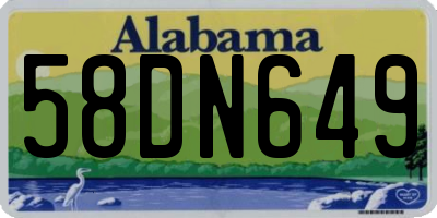 AL license plate 58DN649