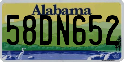 AL license plate 58DN652