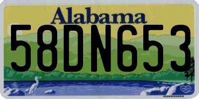 AL license plate 58DN653
