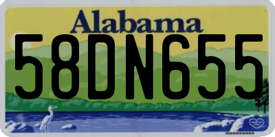 AL license plate 58DN655