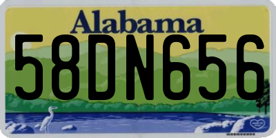 AL license plate 58DN656