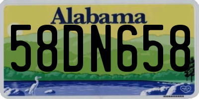 AL license plate 58DN658