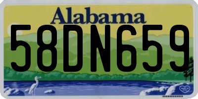 AL license plate 58DN659