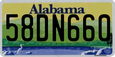 AL license plate 58DN660