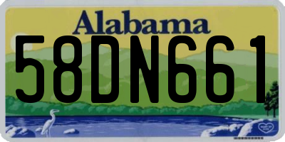 AL license plate 58DN661