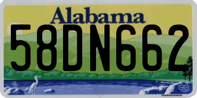 AL license plate 58DN662
