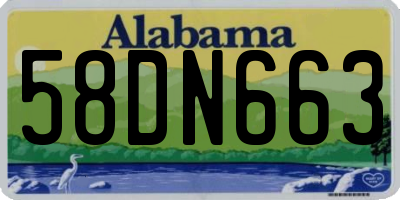AL license plate 58DN663