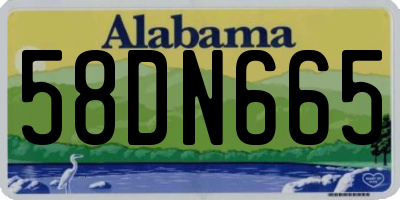 AL license plate 58DN665