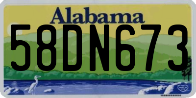 AL license plate 58DN673