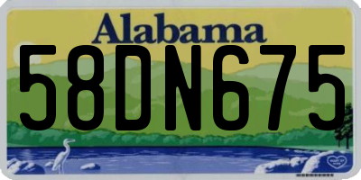 AL license plate 58DN675