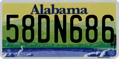 AL license plate 58DN686