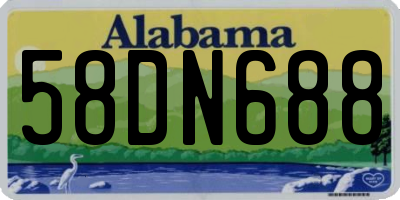 AL license plate 58DN688