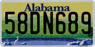 AL license plate 58DN689