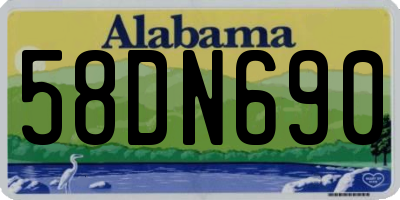 AL license plate 58DN690