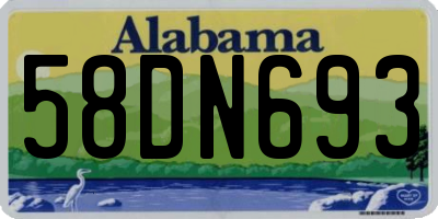 AL license plate 58DN693