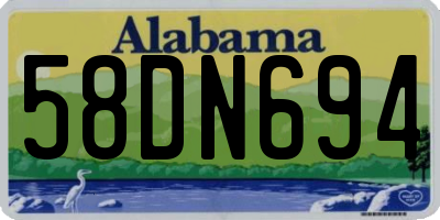 AL license plate 58DN694