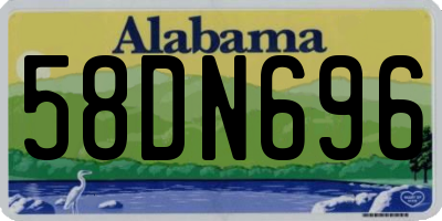 AL license plate 58DN696