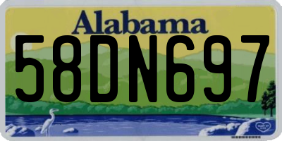 AL license plate 58DN697