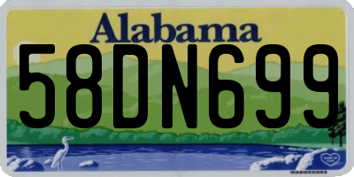 AL license plate 58DN699