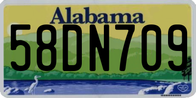 AL license plate 58DN709