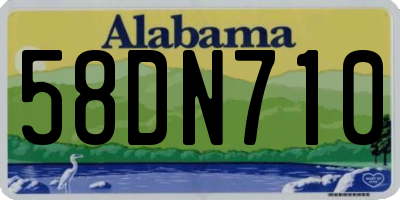 AL license plate 58DN710