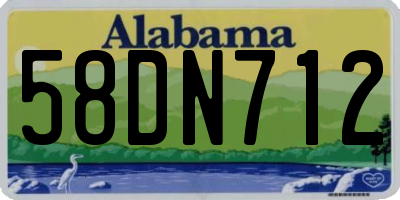 AL license plate 58DN712