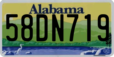 AL license plate 58DN719