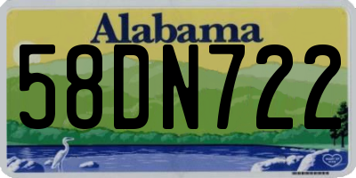 AL license plate 58DN722