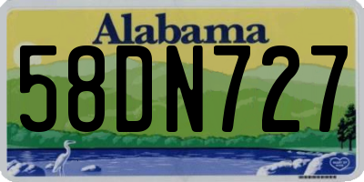 AL license plate 58DN727