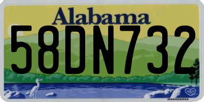 AL license plate 58DN732