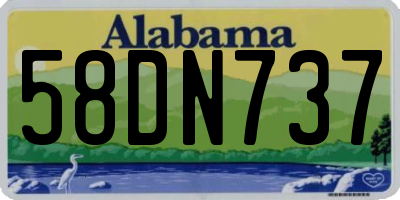 AL license plate 58DN737