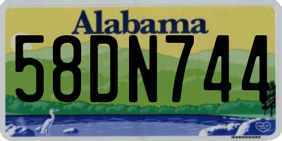 AL license plate 58DN744