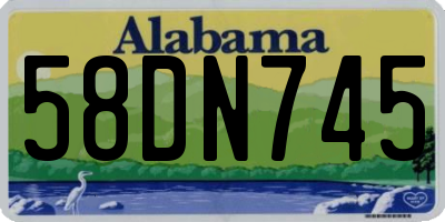 AL license plate 58DN745