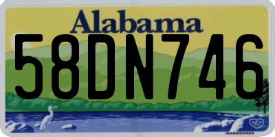 AL license plate 58DN746