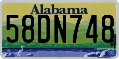 AL license plate 58DN748