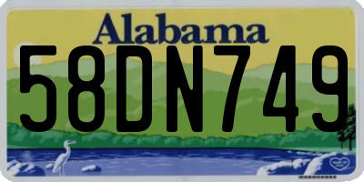 AL license plate 58DN749