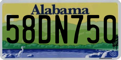 AL license plate 58DN750