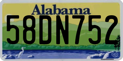 AL license plate 58DN752
