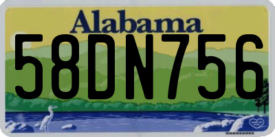 AL license plate 58DN756