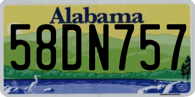 AL license plate 58DN757